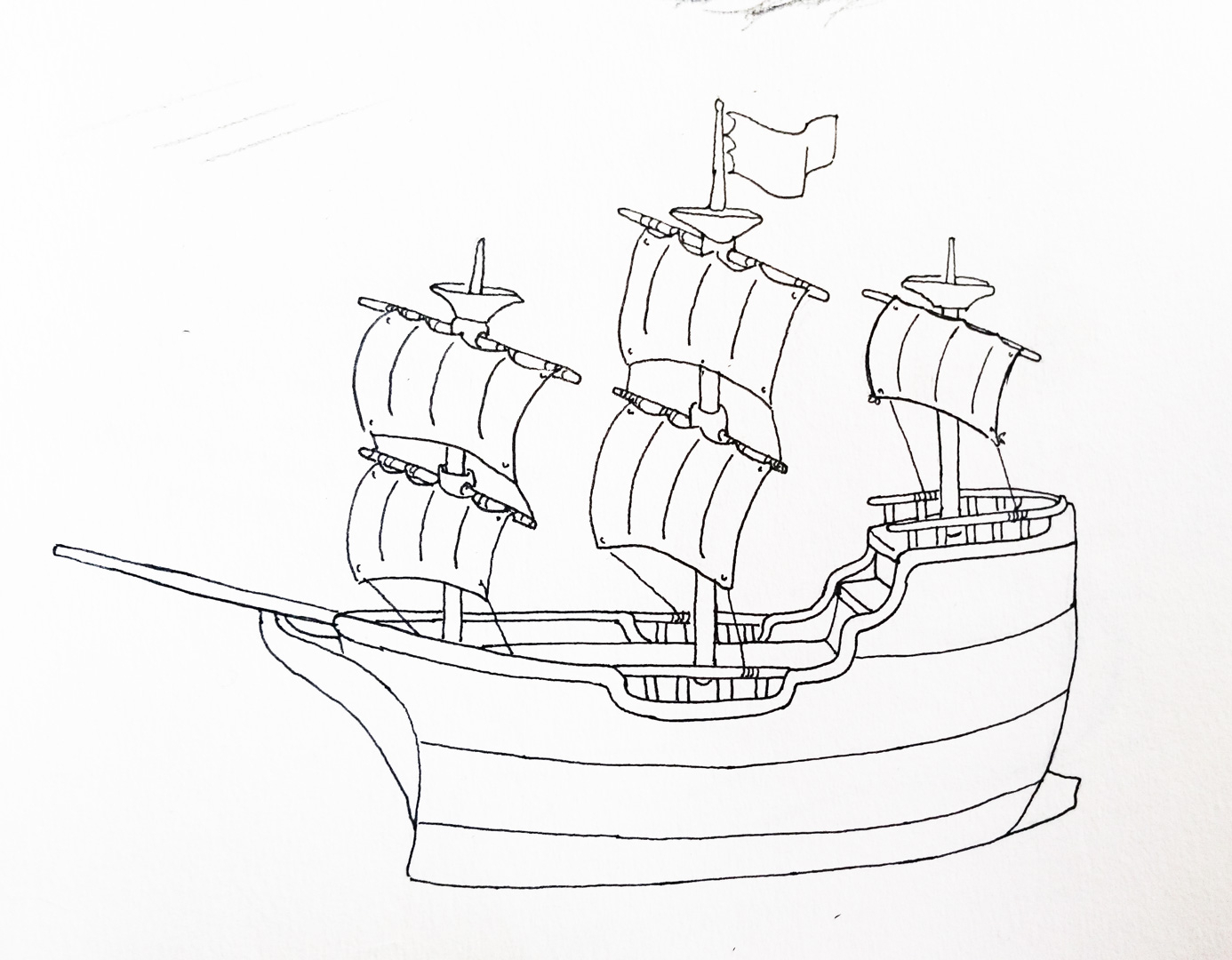 Ship Step By Step Drawing at PaintingValley.com | Explore collection of