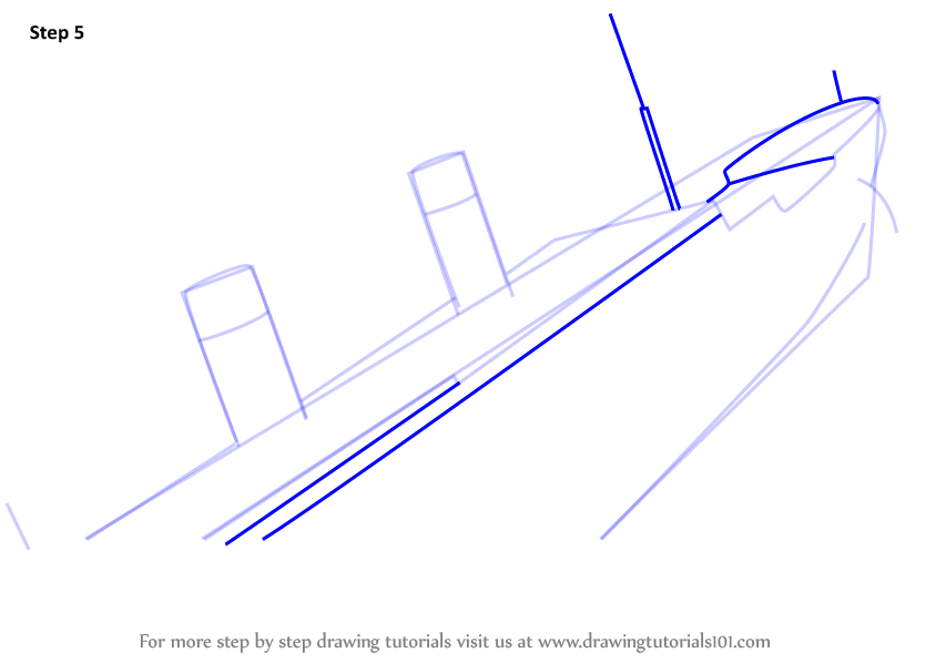 844x598 Learn How To Draw Titanic Sinking - Ship Sinking Drawing