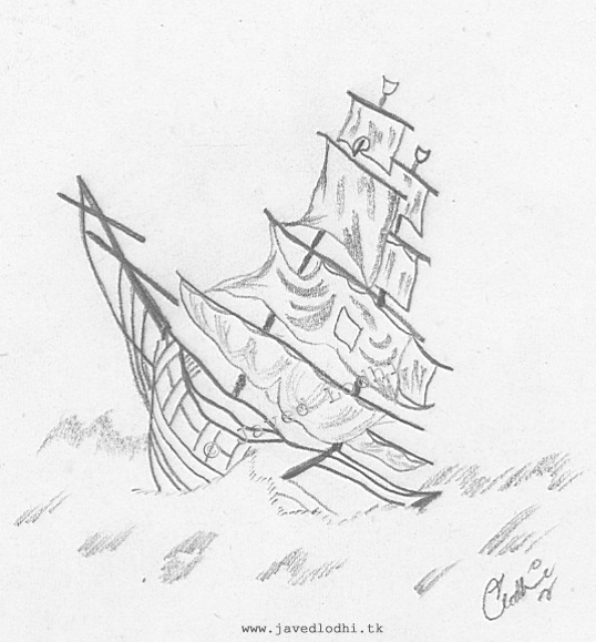 Ship Sinking Drawing at PaintingValley.com | Explore collection of Ship