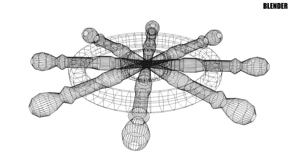 960x540 ship steering wheel model - Ship Steering Wheel Drawing