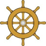 190x190 ship steering wheel drawing free image - Ship Steering Wheel Drawing