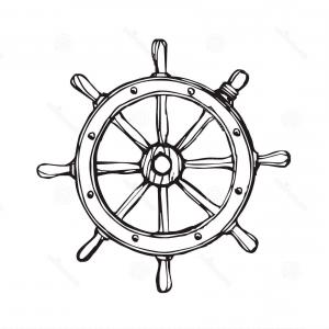 300x300 steering wheel of a pirate ship vector soidergi - Ship Steering Wheel Drawing