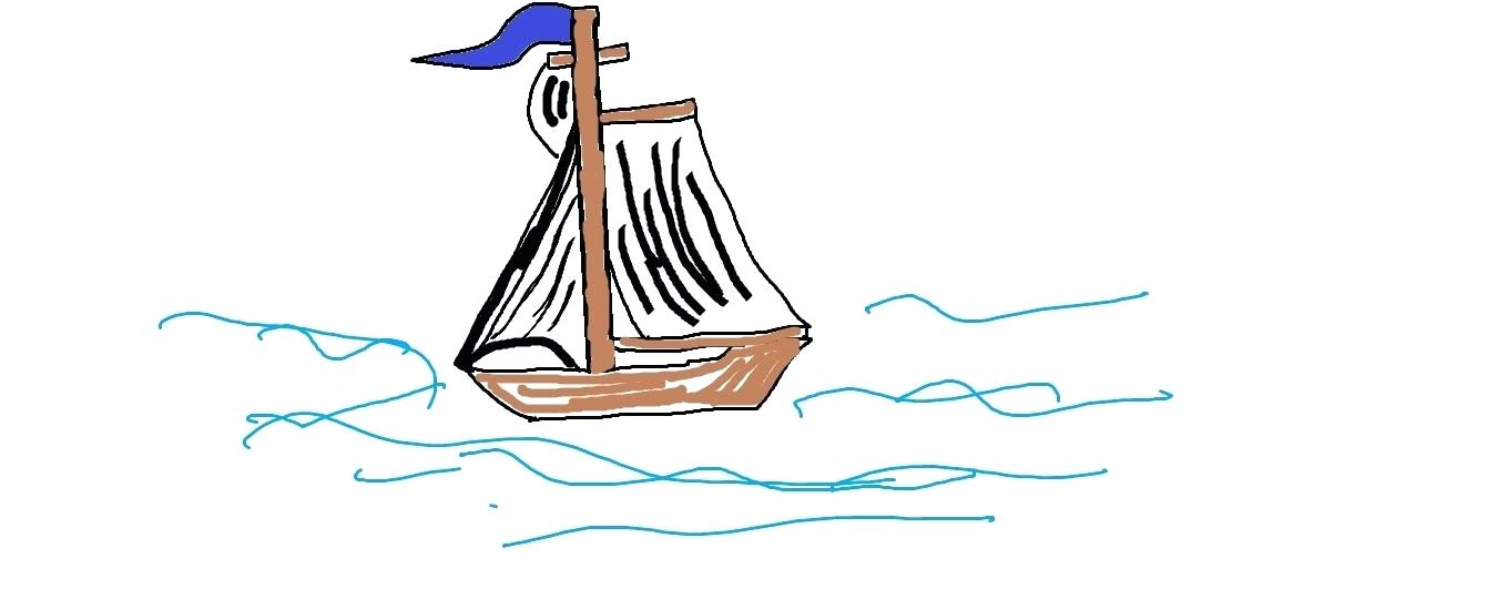 1359x540 How To Draw A Boat Step - Ship Step By Step Drawing