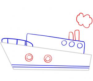 302x261 How To Draw A Ship, Step - Ship Step By Step Drawing
