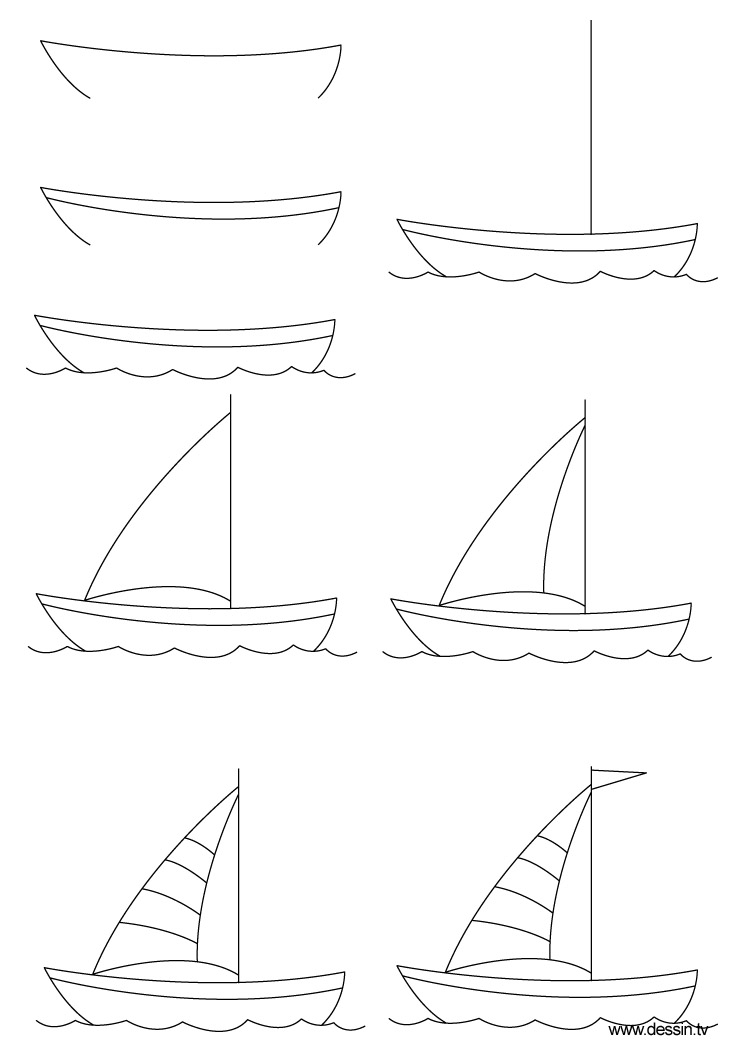 Ship Step By Step Drawing at PaintingValley.com | Explore collection of ...