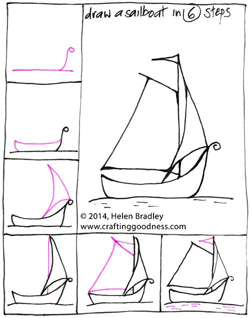 500x637 How To Draw A Boat Step - Ship Step By Step Drawing