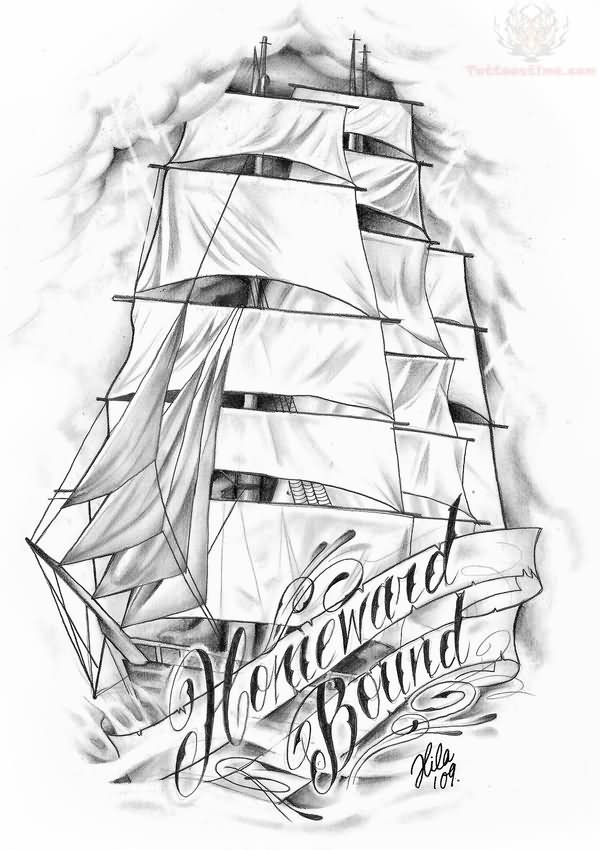 600x850 New Pirate Ship Tattoo For Girls Tattoo Ideas - Ship Tattoo Drawing