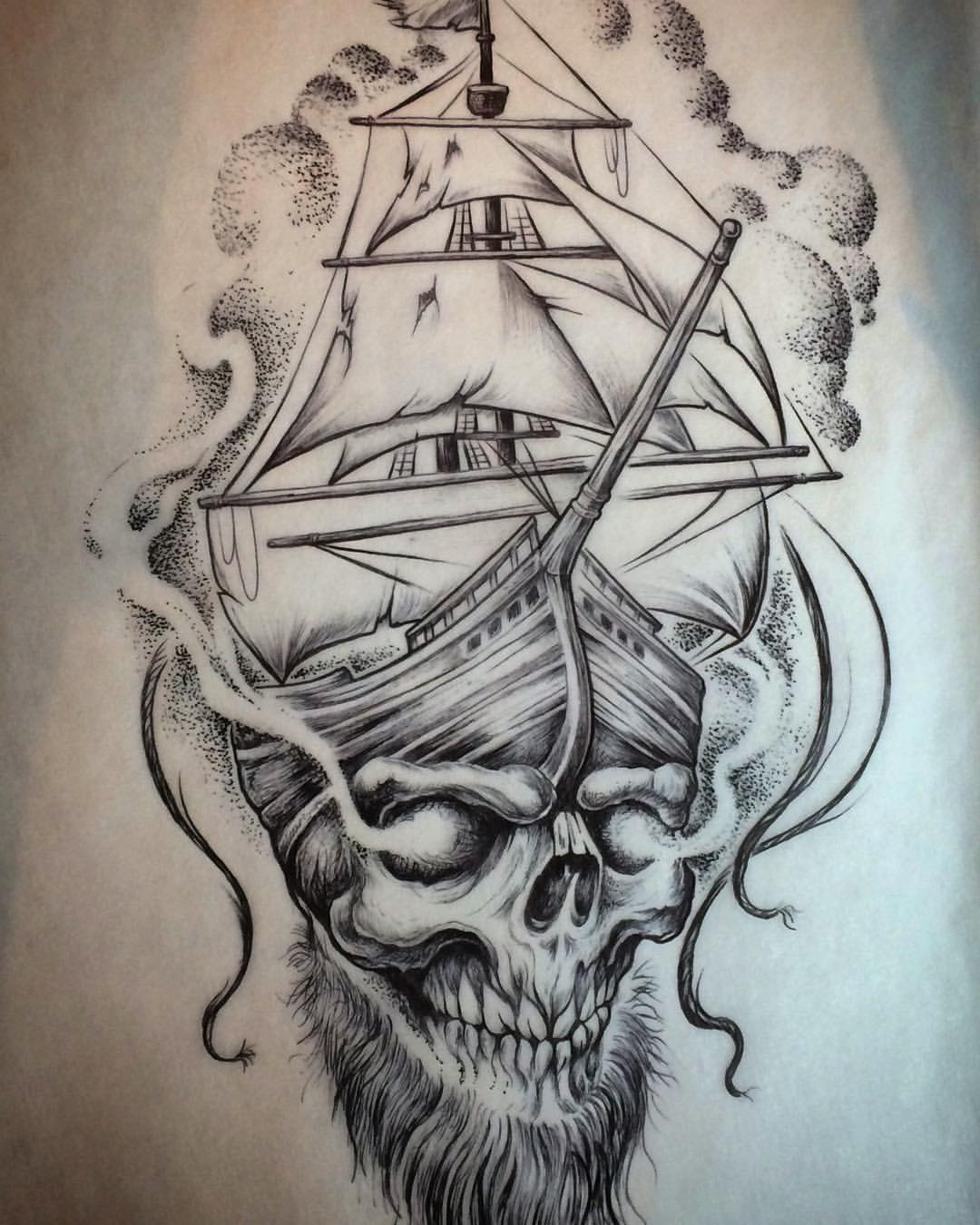 1080x1350 pirate ship tattoo drawing traditional desi on pirate ship tattoo - Ship Tattoo Drawing