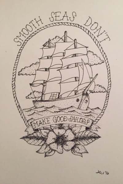 400x595 Traditional Ship Tattoo Tumblr - Ship Tattoo Drawing