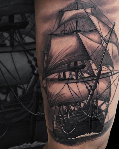 472x591 amazing ship tattoos you won't believe are real - Ship Tattoo Drawing