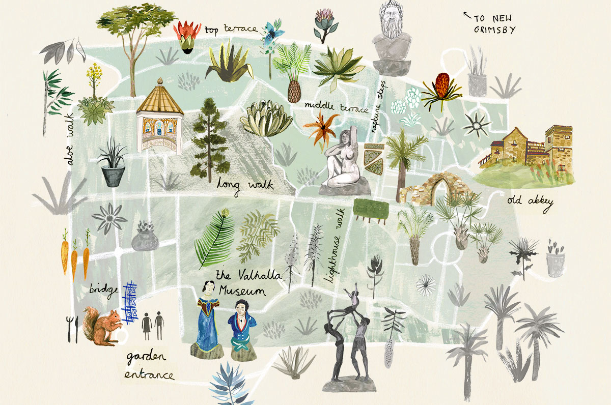 1200x796 tresco abbey garden, isles of scilly tresco island - Ship Trap Island Map Drawing