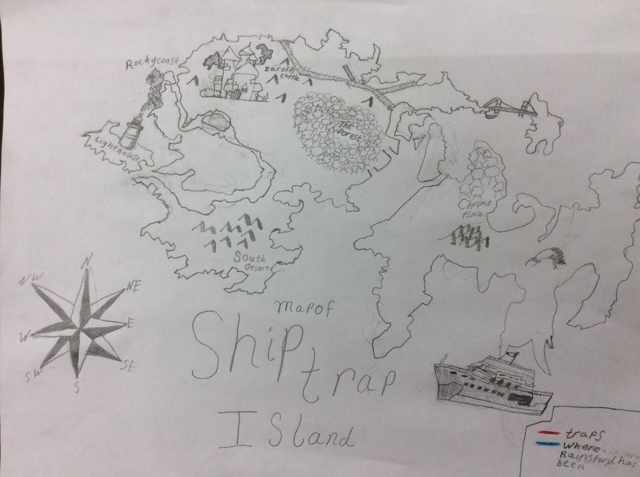 Ship Trap Island Map Drawing at Explore collection