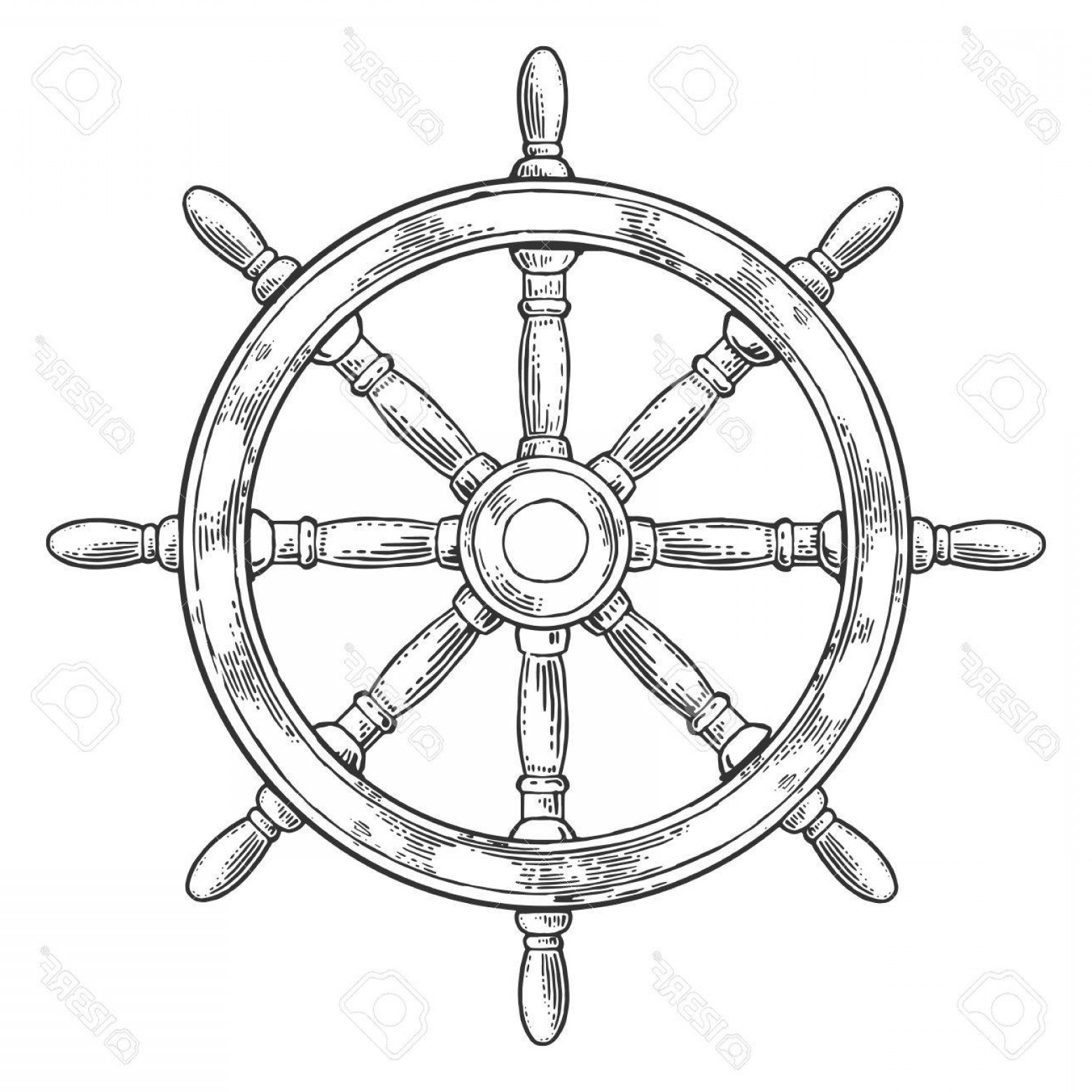 Ship Wheel Drawing at Explore collection of Ship