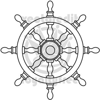 350x350 sea ship wheel tattoo drawing ships wheel vector illustration - Ship Wheel Drawing