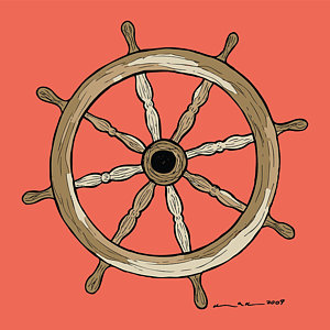 300x300 Ship Wheel Drawing - Ship Wheel Drawing