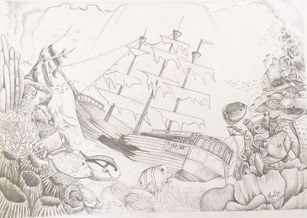 600x426 image result for shipwreck drawing sunken ships - Shipwreck Drawing