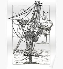 210x230 shipwreck drawing posters redbubble - Shipwreck Drawing
