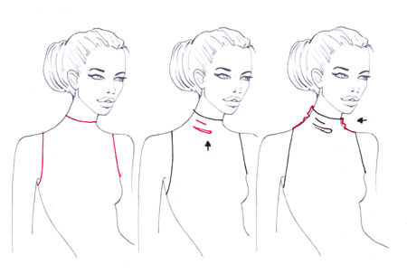 450x303 how to draw folds collar i draw fashion - Shirt Collar Drawing