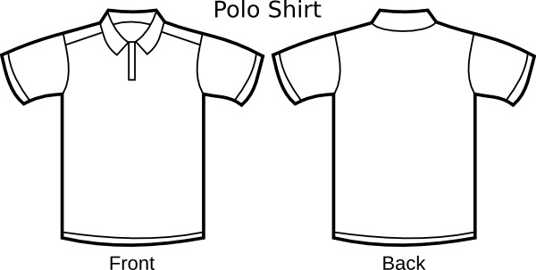 600x303 Polo Shirt Template Clip Art Free Vector In Open Office Drawing - Shirt Drawing Template