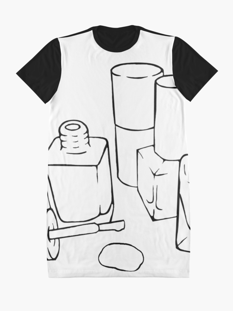 750x1000 nail polish bottle outline drawing graphic t shirt dress - Shirt Outline Drawing