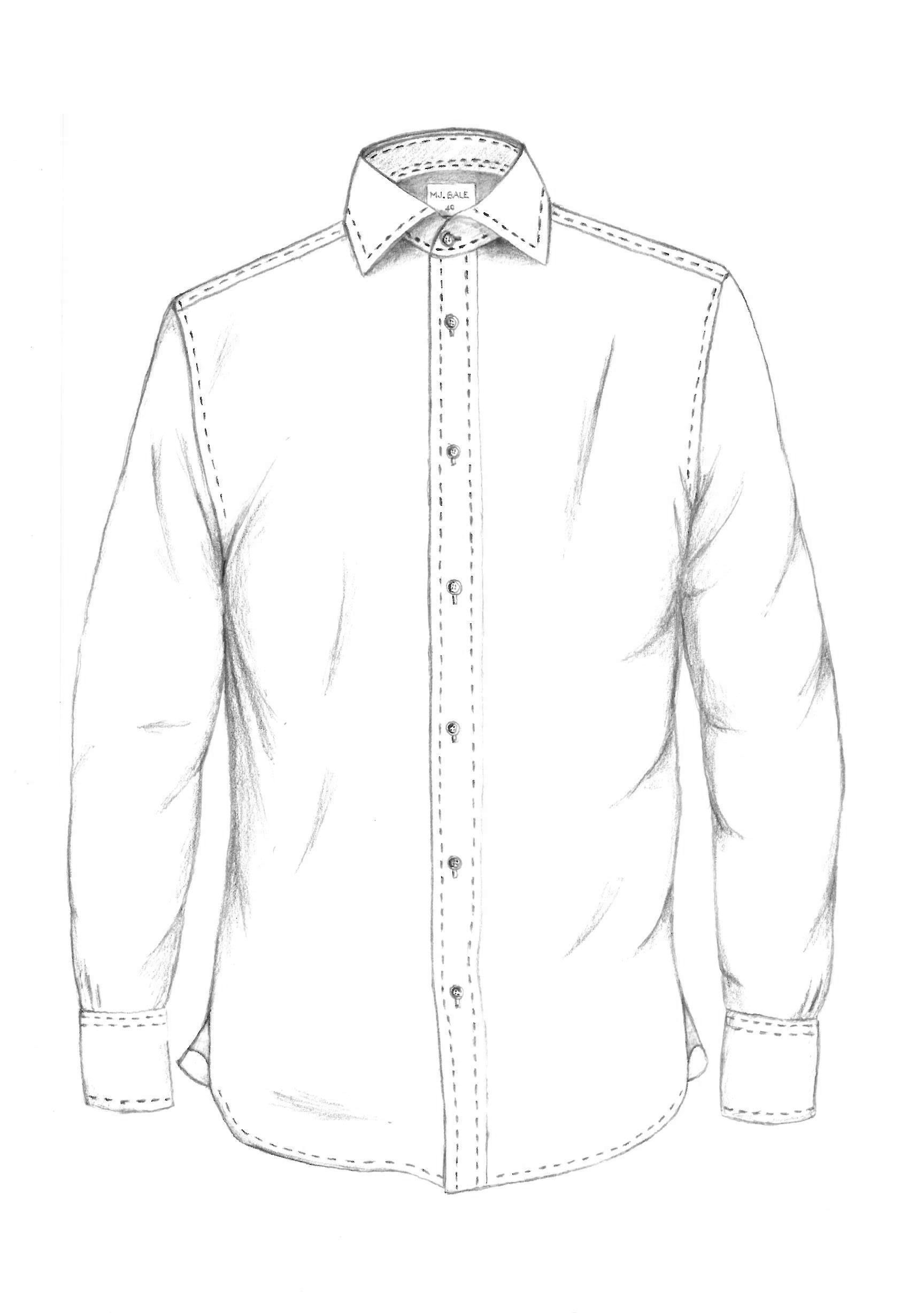 1728x2456 button up collared shirt mj bale garment sketches - Shirt Sketch Drawing