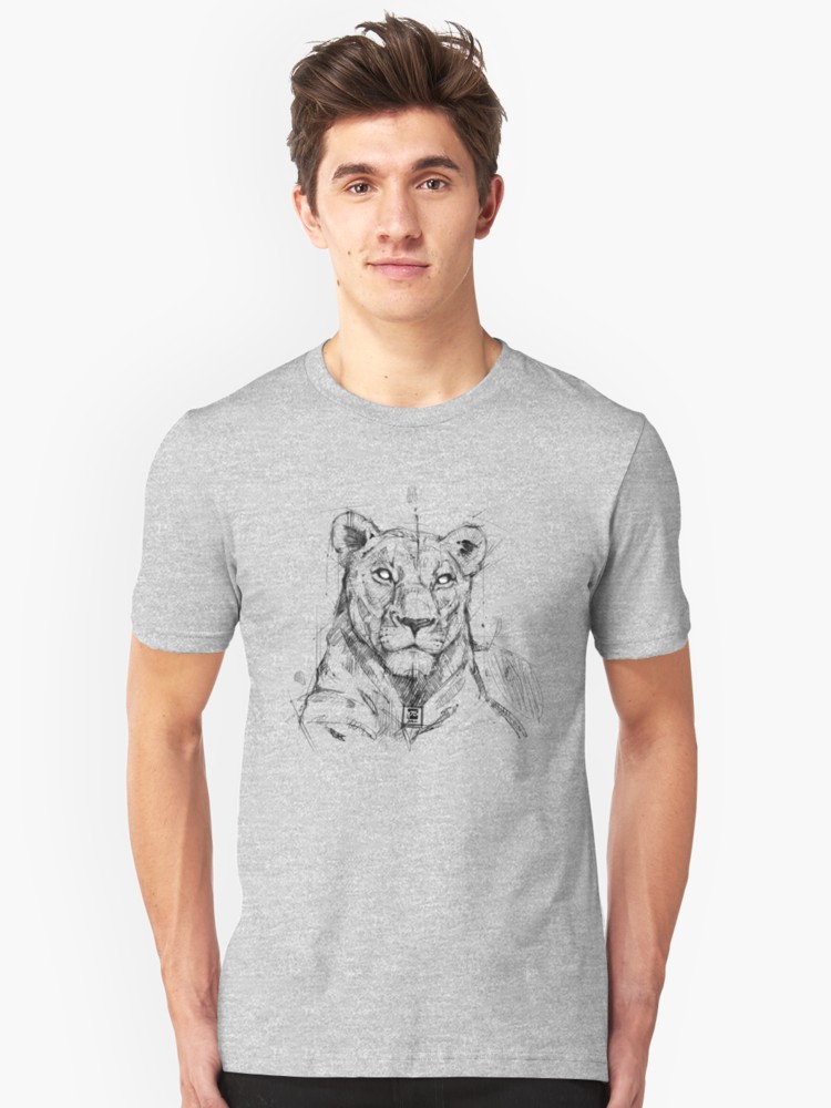750x1000 Lion Sketch Drawing Psdelux T Shirt - Shirt Sketch Drawing