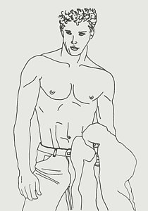 210x300 Shirtless Drawings Fine Art America - Shirtless Man Drawing