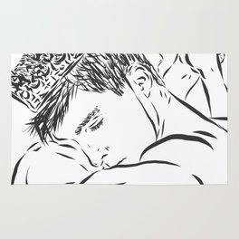 264x264 Shirtless Men Rugs - Shirtless Man Drawing