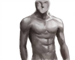 313x250 shirtless man wip - Shirtless Man Drawing