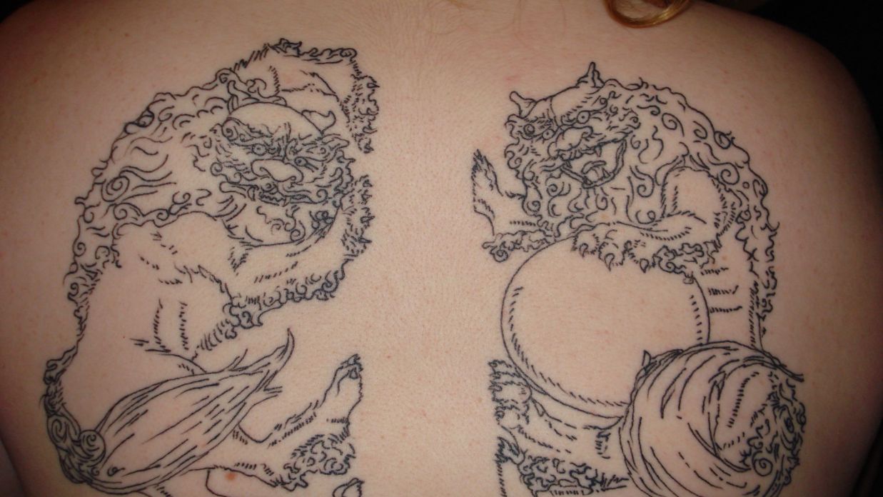 1237x696 shisa dog drawings two hsky - Shisa Dog Drawing