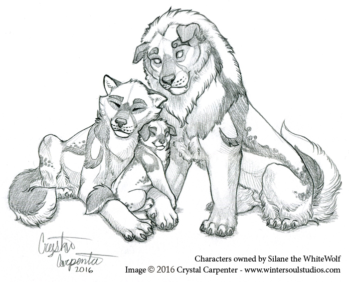 700x565 shisa family portrait - Shisa Dog Drawing