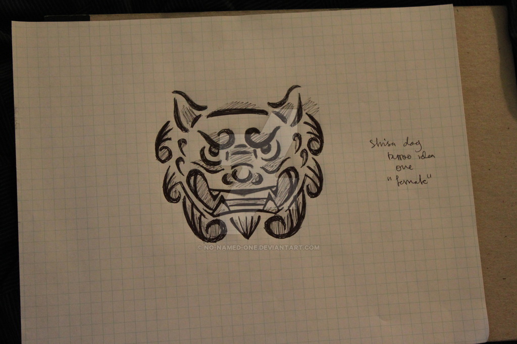 1024x683 tattoo design shisa dog - Shisa Dog Drawing