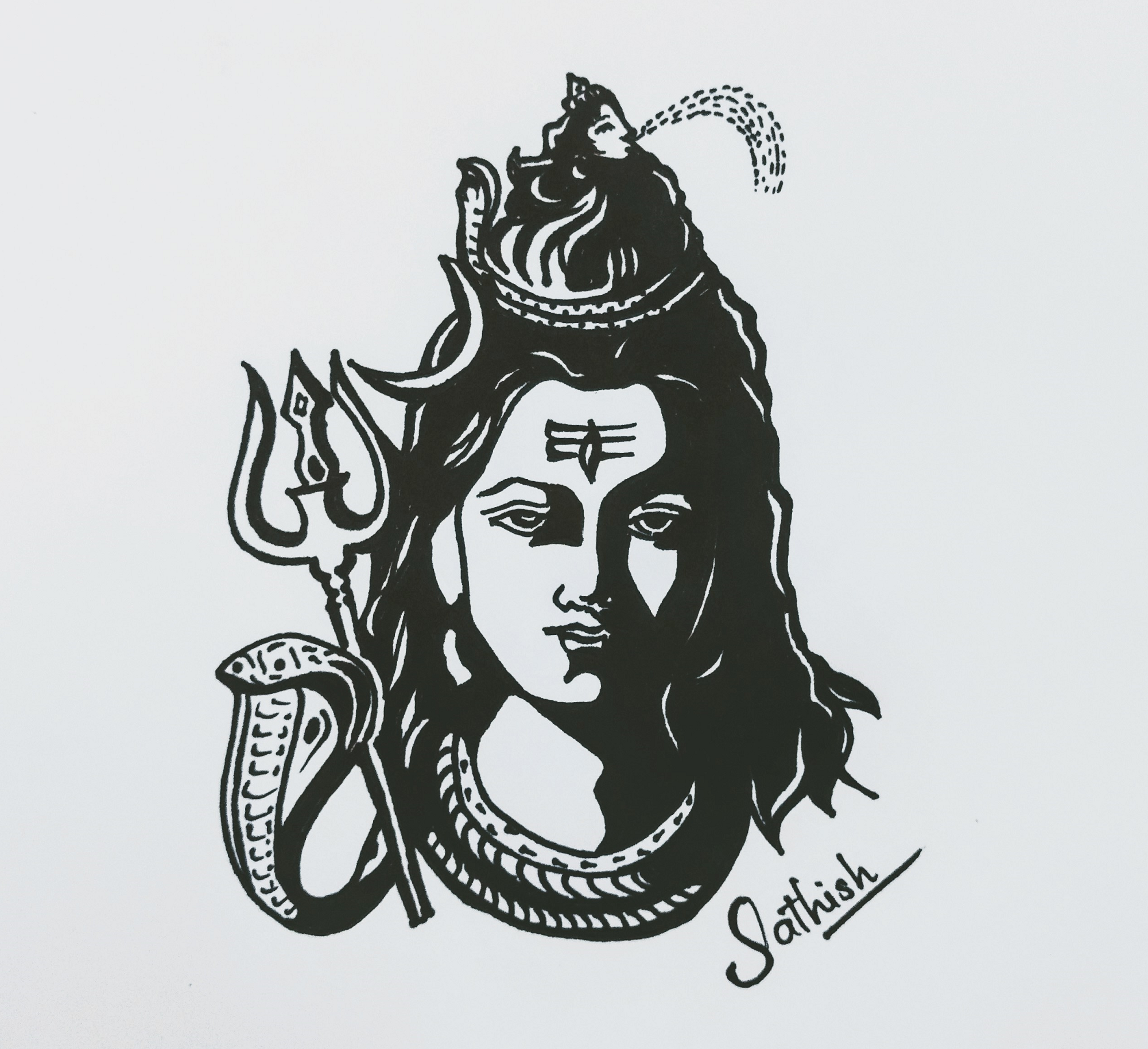 2000x1829 like! in shiva sketch, lord shiva sketch - Shiva Drawing