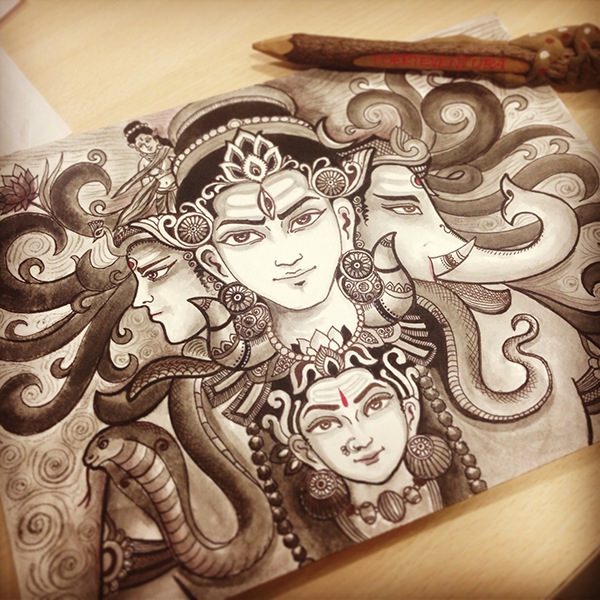600x600 shiva - Shiva Drawing