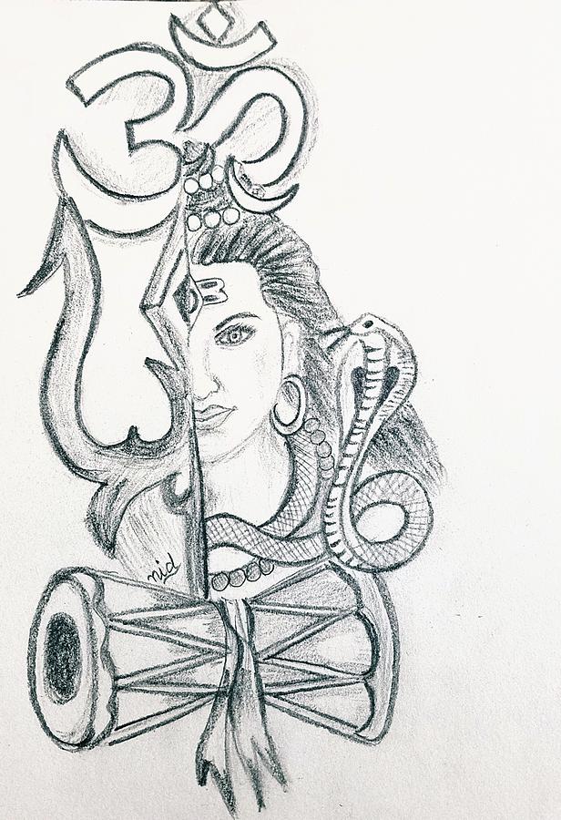 616x900 shiva drawing - Shiva Drawing