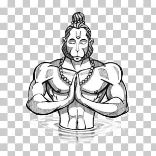 310x310 hanuman chalisa shiva hinduism thai art, hanuman png clipart - Shiva Line Drawing