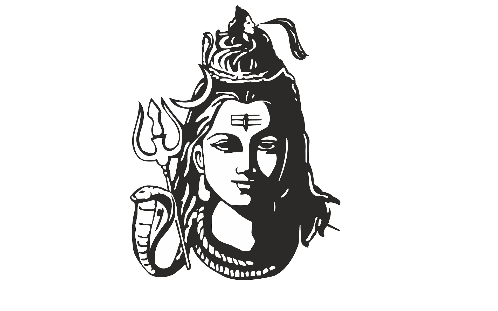 Shiva Line Drawing at PaintingValley.com | Explore collection of Shiva ...