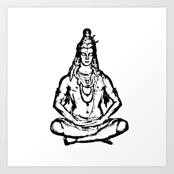 700x700 shiva art print - Shiva Line Drawing