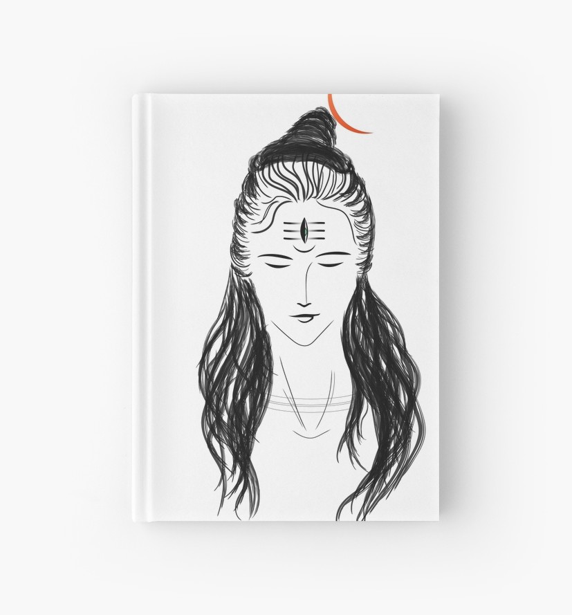 827x889 shiva design hardcover journals - Shiva Line Drawing
