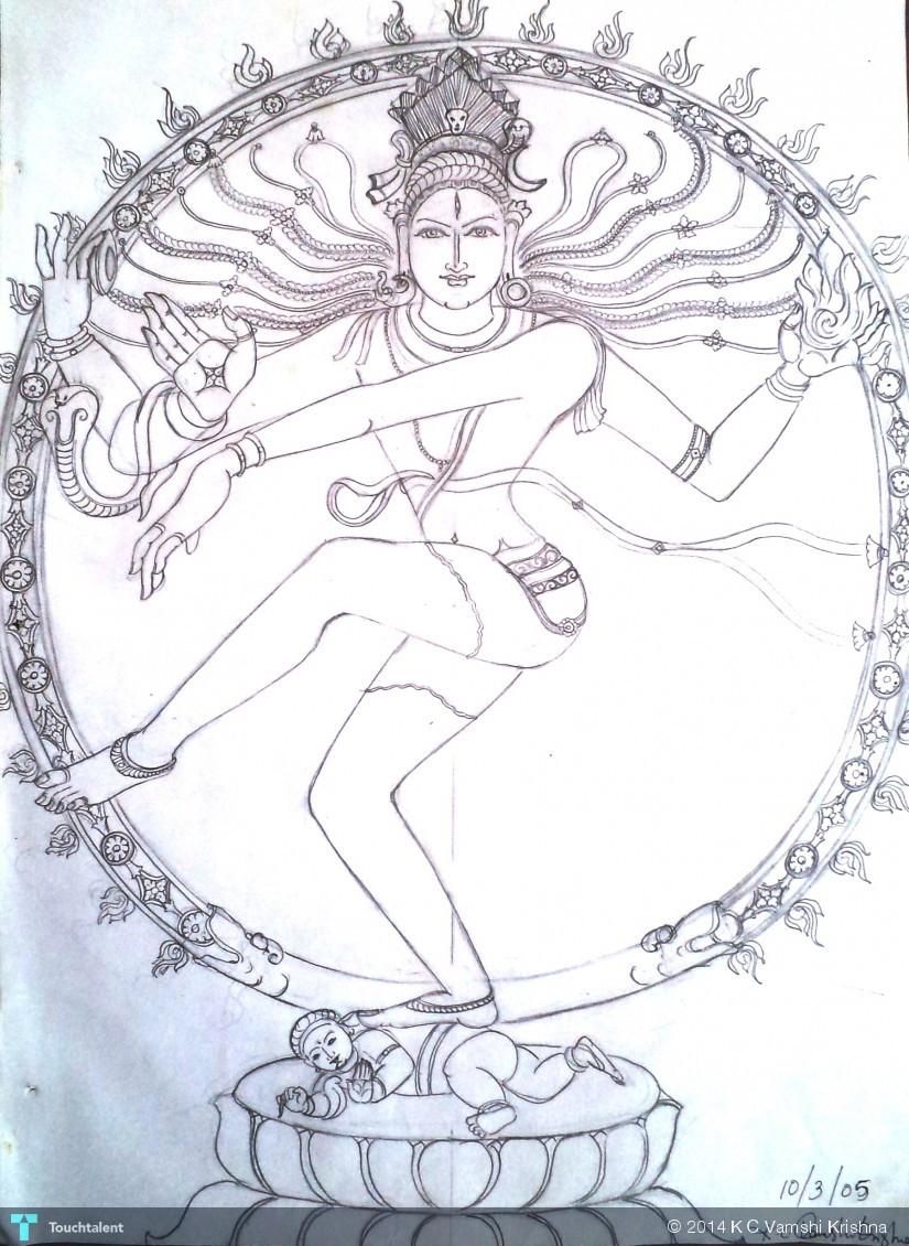 825x1130 nataraja in sketching - Shiva Nataraja Drawing