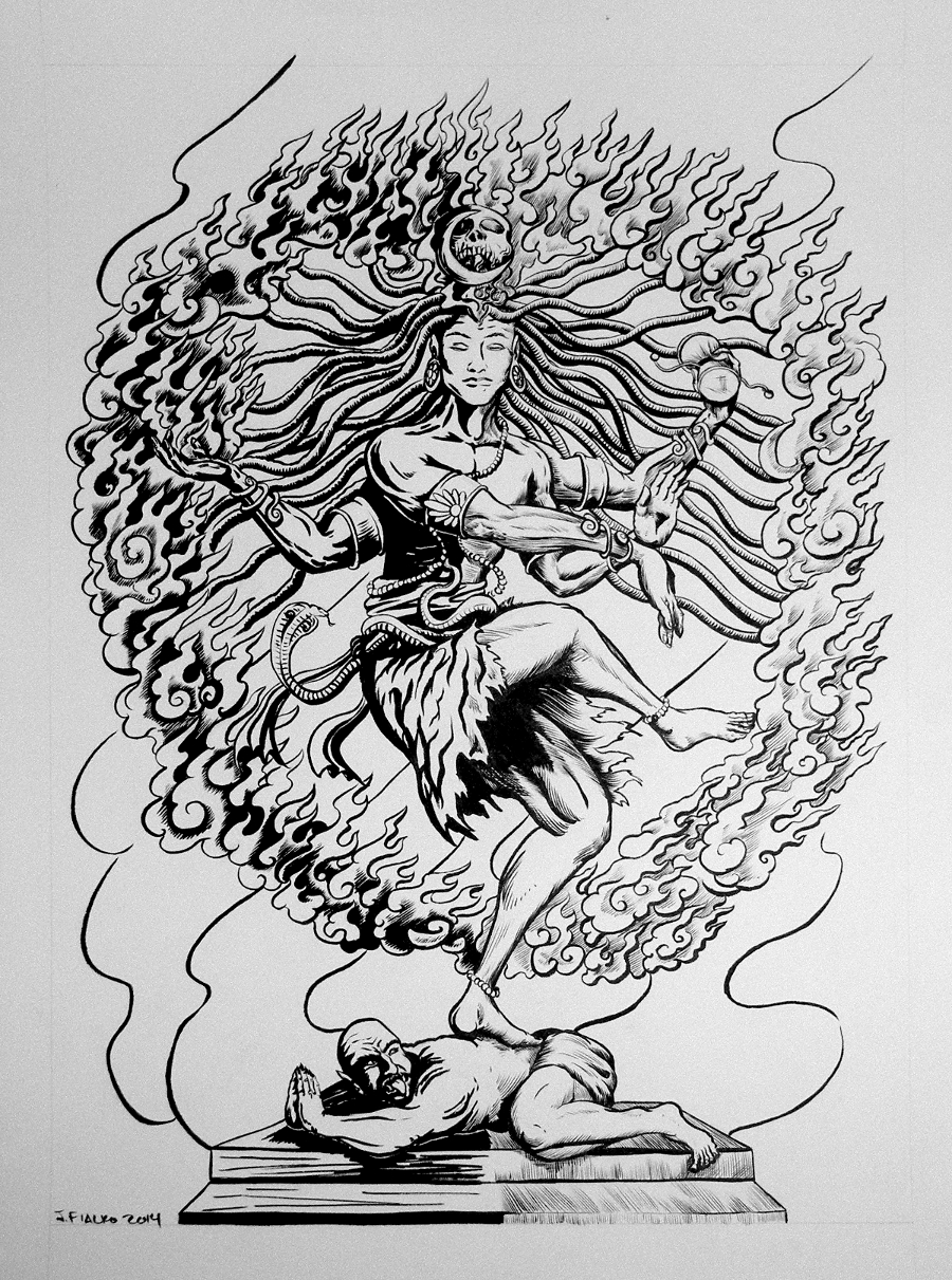 900x1211 shivanataraja howlingfalcon - Shiva Nataraja Drawing