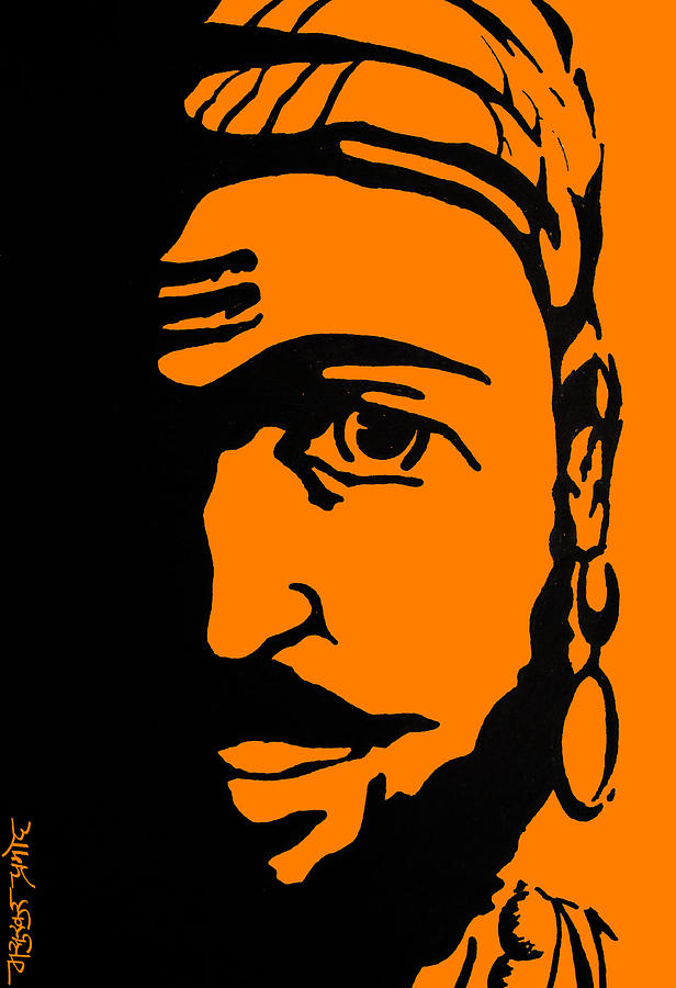 616x900 Pop Art Of Shivaji Maharaj Drawing - Shivaji Maharaj Drawing