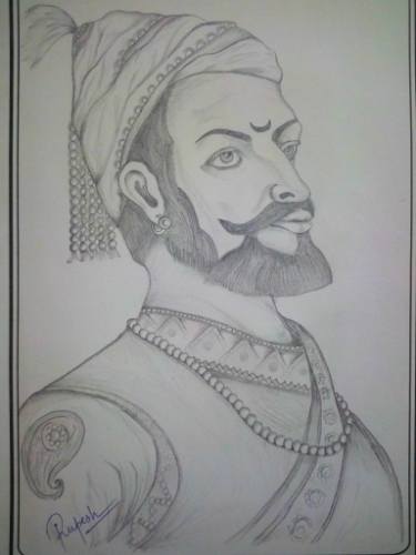 Shivaji Maharaj Drawing at PaintingValley.com | Explore collection of ...