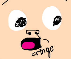 300x250 shocked face cringe - Shocked Face Drawing