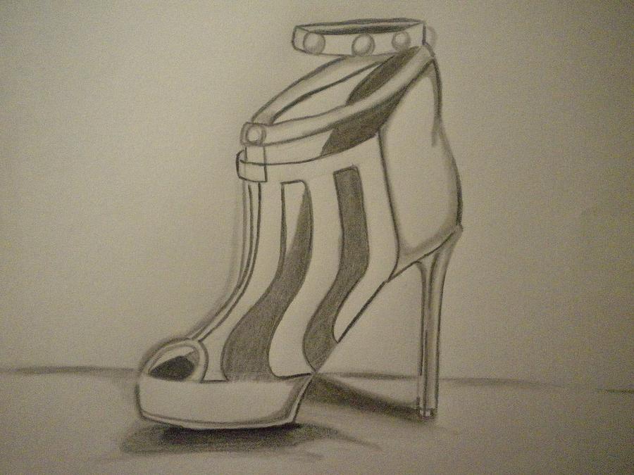 900x675 shoe contour drawing - Shoe Art Drawing
