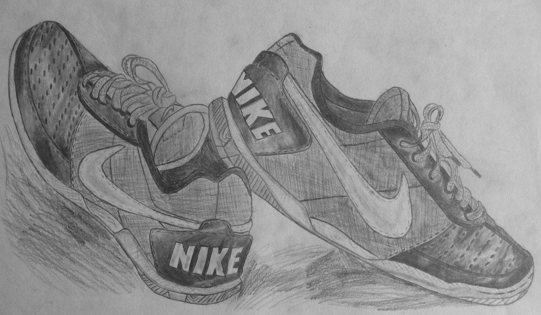 1100x641 shoe drawings on display - Shoe Art Drawing