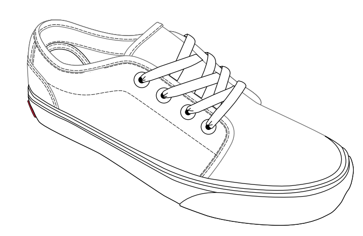 746x485 Se Fabrican Las Zapatillas Vulcanizada - Shoe Drawing