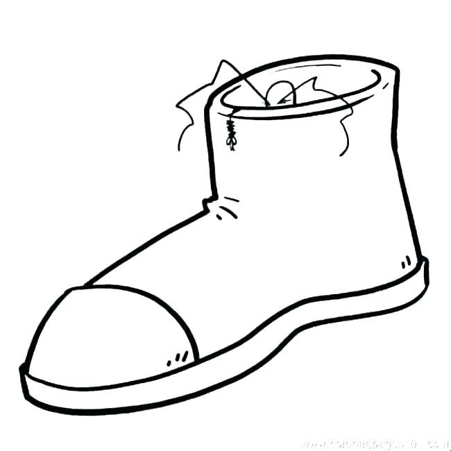 650x650 sneaker coloring - Shoe Drawing For Kids