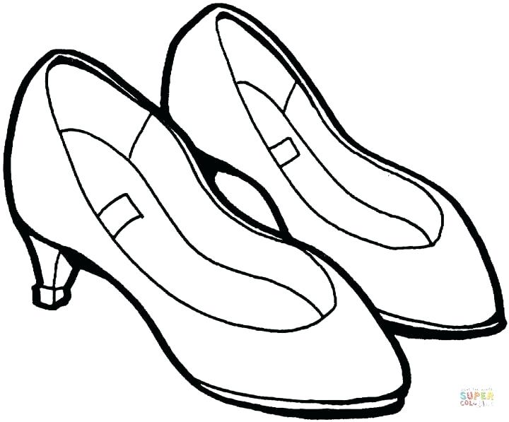 720x597 Free Coloring Pages Kids - Shoe Drawing For Kids