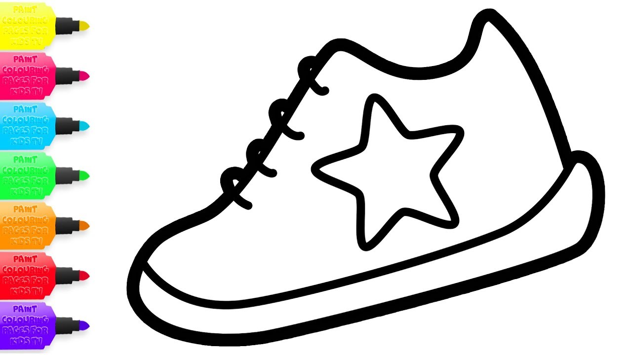 Shoe Drawing For Kids At PaintingValley.com | Explore Collection Of ...